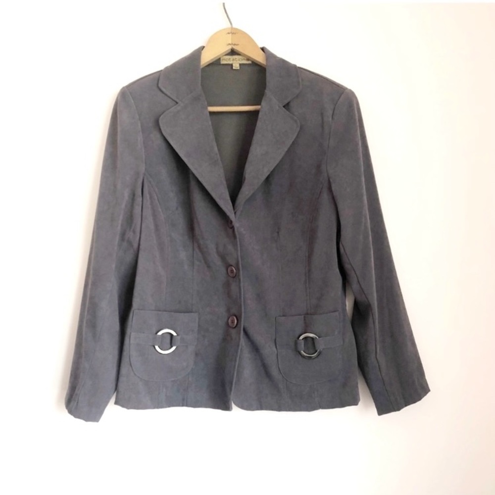 Notations Faux Suede Blazer